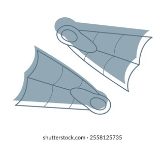 One pair of swimming flippers color. Clip art for your projects.