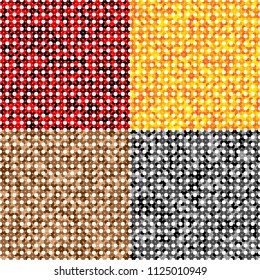 One pattern in four colors and many shades, seamless pattern
