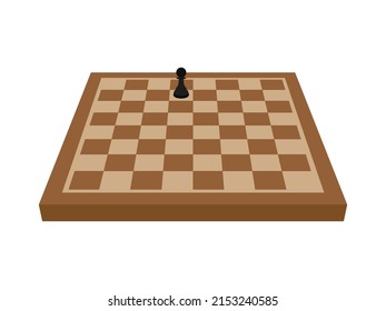 One pawn on a chessboard
