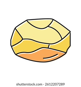 one peeled potato color icon vector. one peeled potato sign. isolated symbol illustration