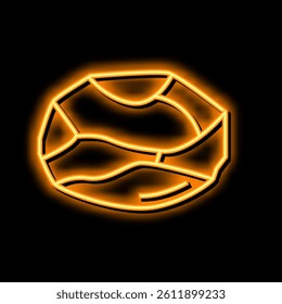 one peeled potato neon light sign vector. one peeled potato illustration