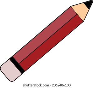 color rojo vectorial de un lápiz