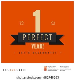 One Perfect Year Let's Celebrate Anniversary Poster