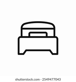 one person bed icon sign vector