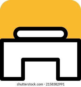 Una cama de persona, ilustración, vector sobre un fondo blanco.