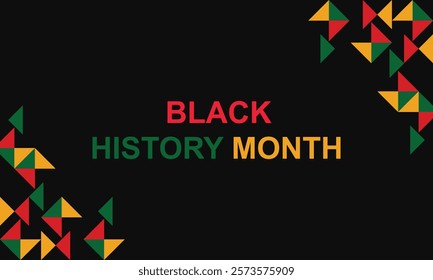 one person black man or woman side view potrait silhouette ,confident pose with red, yellow and green color. Black History Month color background with copy space for text. Vector illustration. EPS 10