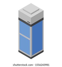 One person elevator icon. Isometric of one person elevator vector icon for web design isolated on white background