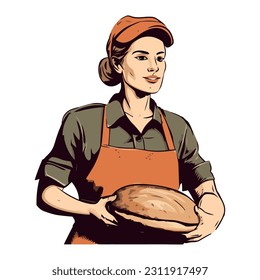 Eine Person lächelt, arbeitet in der Küchenindustrie Symbol einzeln