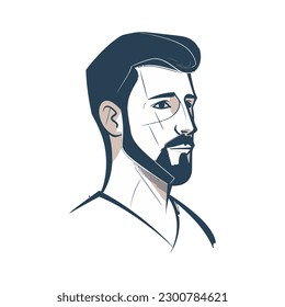 One person vector illustration of a businessman isolated