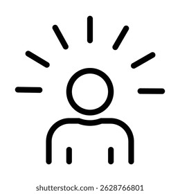one person vector illustration icon 