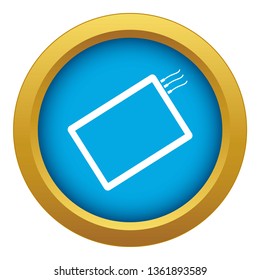 One phone icon blue vector isolated on white background for any design