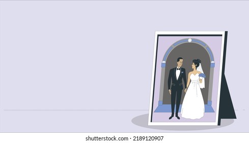 one photobook photos of the bride and groom. Tradition album and review and remember moments of life. professional printing of photographs in photo laboratory. the photographer's work at the wedding.