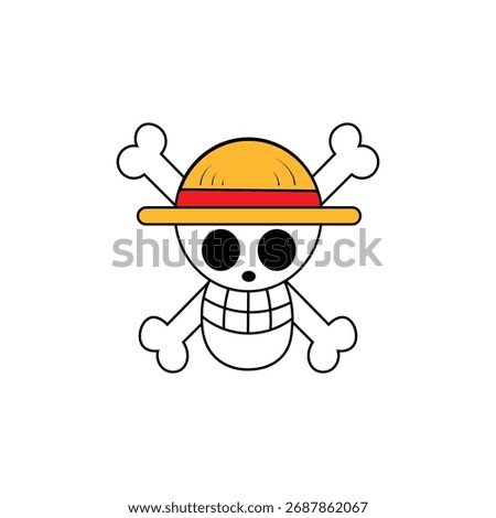 One Piece anime logo vector design illustration with white background