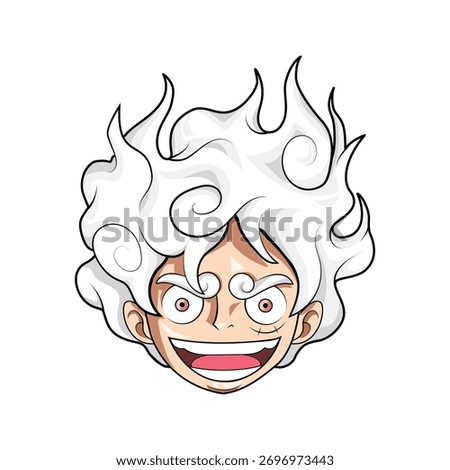 One piece anime vector illustration design with white background, perfect for all content.