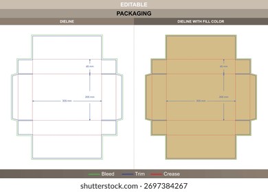One piece folder with dust flaps dieline drawn through vector detail improving printing alignment packaging fold sturdy die line design holds side flaps tight during closure