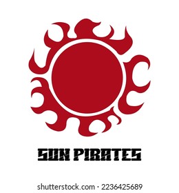 ONE PIECE PIRATE FLAG LOGO VECTOR. Black and white logo, white background.