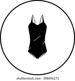 one piece women bathing suit symbol