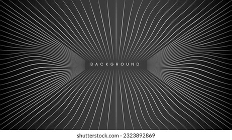 One point perspective grid background. Virtual three dimension scene futuristic