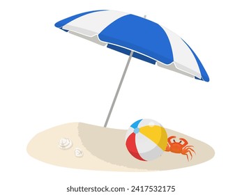 One point of view with parasols