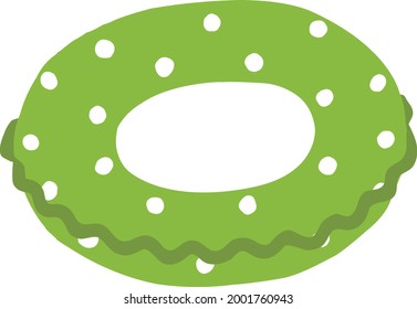 One polka-dot swim ring with frills