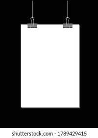 One poster mockup Black Background