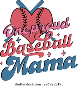 Eine stolze Baseballmama Baseball Mom Sport Lover Baseball T-Shirt Design