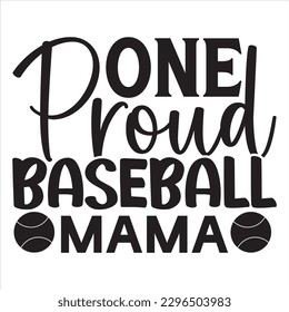 Eine proud Baseball Mama T-Shirt-Design-Vektordatei