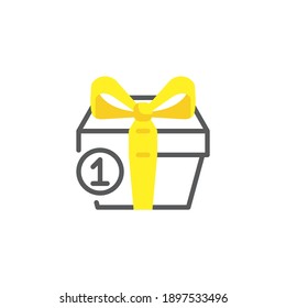 Un icono de línea de pedido de compra. signo de estilo lineal para concepto móvil y diseño web. Un icono de vector de contorno de caja de regalo. Símbolo, ilustración del logotipo. Gráficos vectoriales