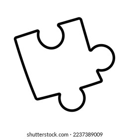 Un ícono de rompecabezas. icono de estilo lineal aislado en blanco. Ilustración vectorial.
