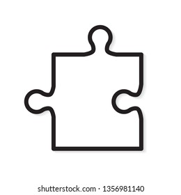 one puzzle piece icon- vector illustration