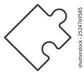 One Puzzle Piece vector Jigsaw Puzzles concept icon or sign in thin line style