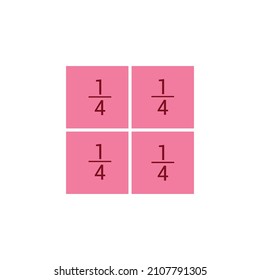 one quarter fraction square vector