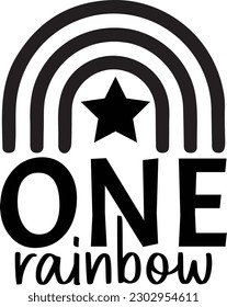 one Rainbow  eps ready file