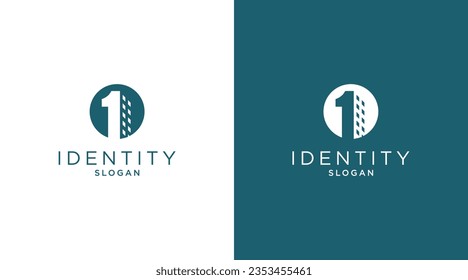 One real estate logo design. 1 property, building icon