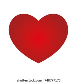 One Red Heart Round Gradient