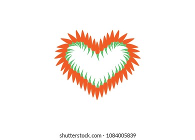 one red heart vector is an isolated background made from red chili.