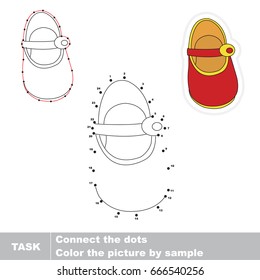 One Red Shoe. Dot to dot educational game for kids.