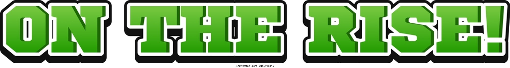 One the rise green word logo illustration