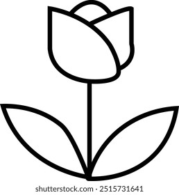 UN ICONO DE ROSA CON DISEÑO SIMPLE