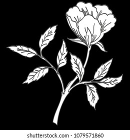 one rose silhouette