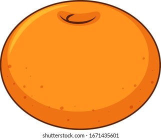 Ilustración de fondo blanco de color naranja redondo