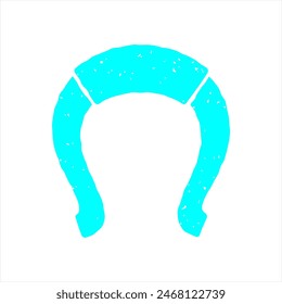 one running horseshoe logo vector