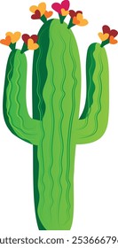 One Saguaro Cactus Heart Flores