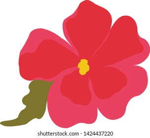 One sakura flower. Japanese culture vector illustration
