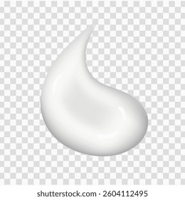One sample of cream on an insulated transparent background. Vector ,eps  10