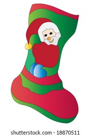 One of the Santa socks
