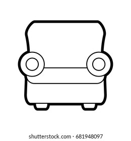 one seat couch or sofa icon image