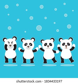 Un personaje de un lindo panda