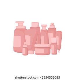 Ilustración completa de skincare
