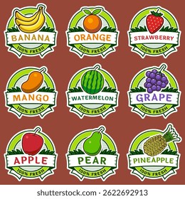 one set of Labels for fruit products